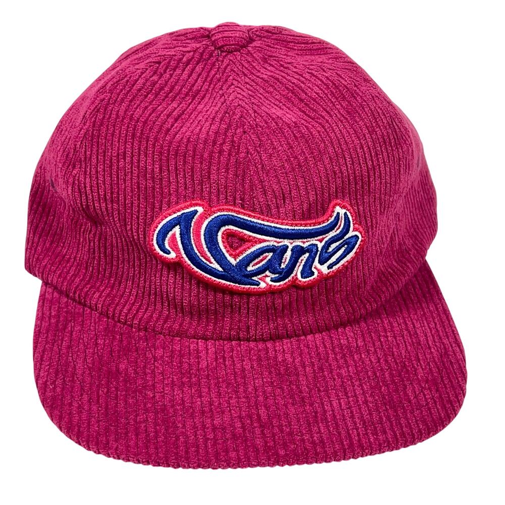 Vans Off The Wall Yupoong Embroidered Logo Racing Red Curdory Strapback Hat Cap